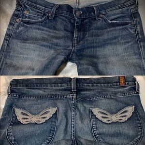 7 For All Mankind Butterfly Pocket Denim Jeans